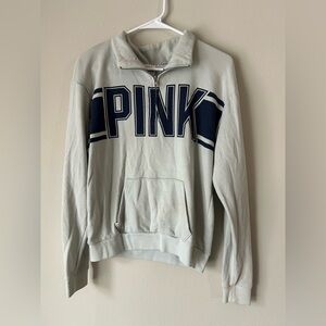 Victoria's Secret PINK Light Green and Navy Sweatshirt